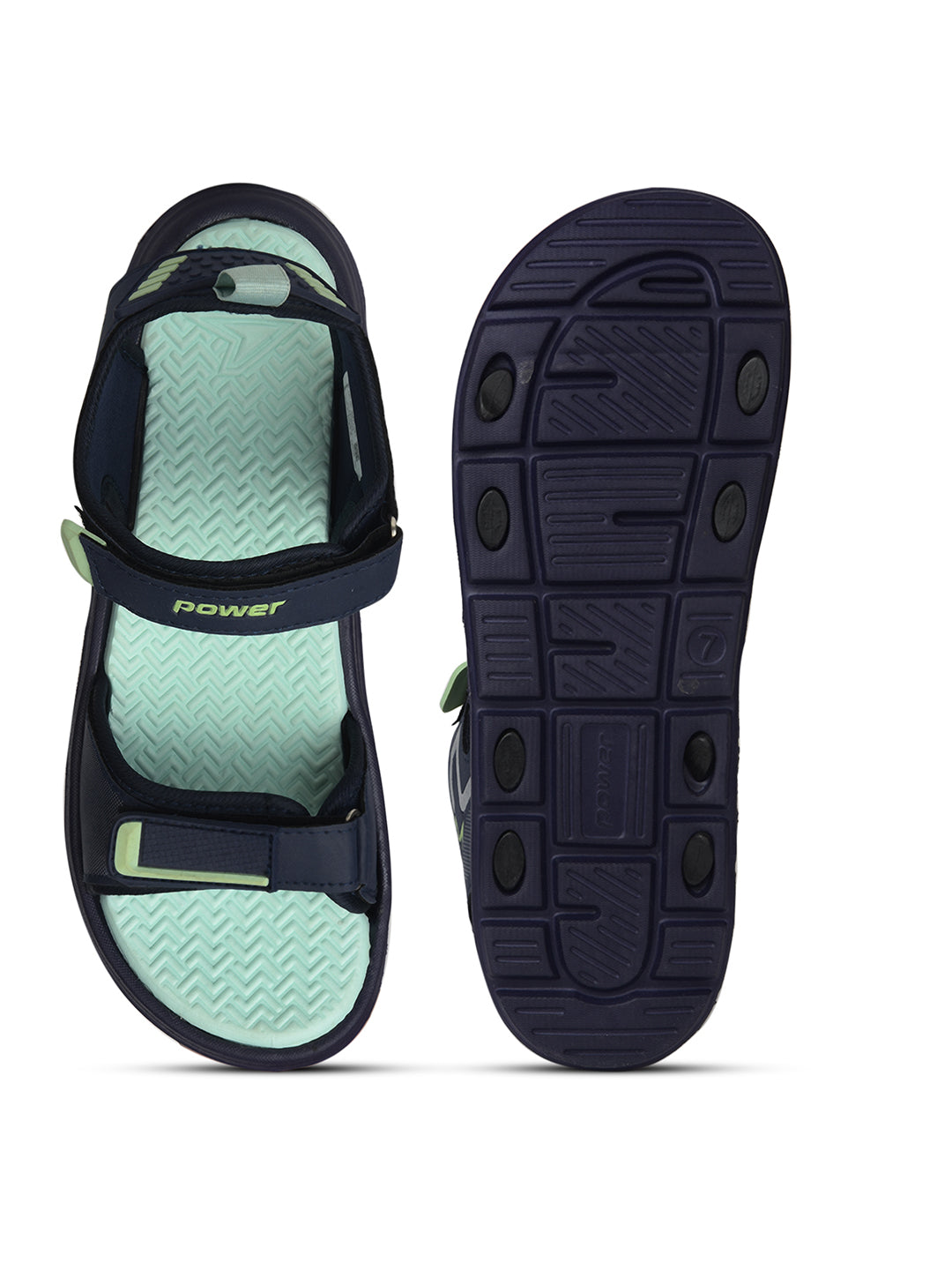 Power Women Green Velcro Strap Sporty Sandal - Green - View 4