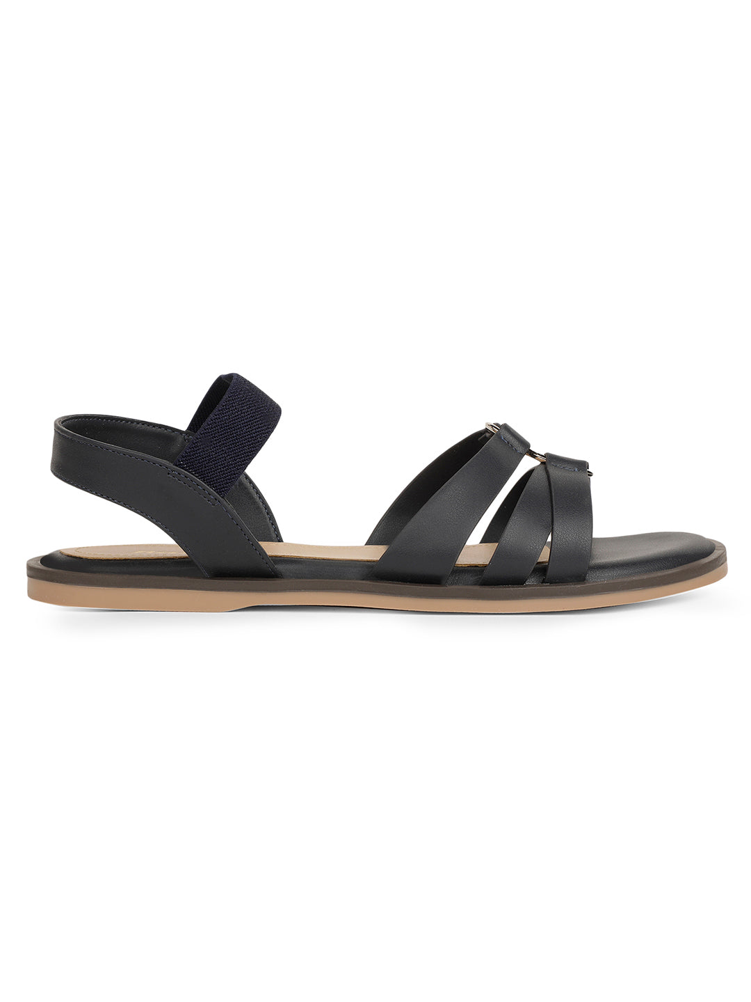 Bata Women Navy Blue Casual Flat Sandal - Navy Blue - View 2