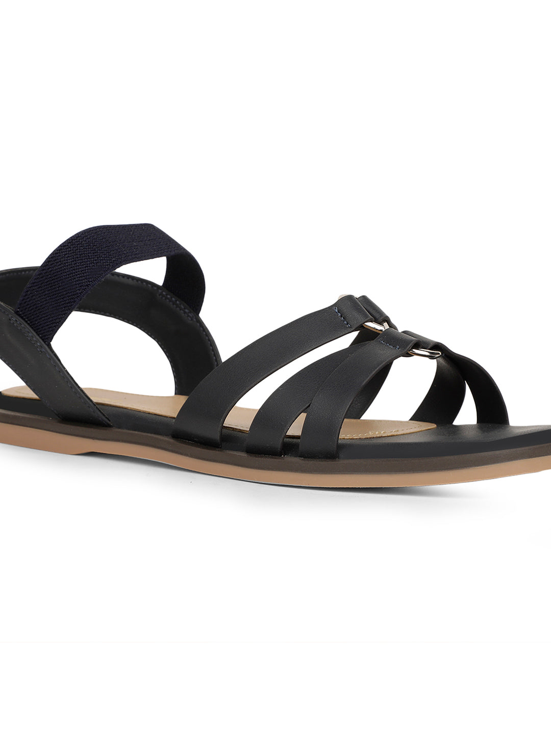 Bata Women Navy Blue Casual Flat Sandal - Navy Blue - View 5
