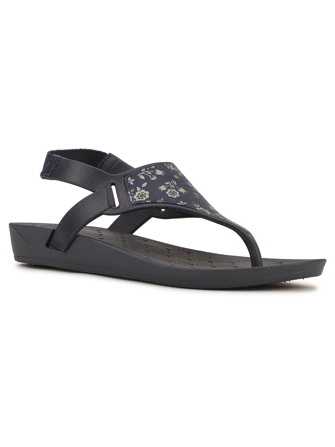 Bata Women Navy Blue BackStrap Flat Sandal - Navy Blue - View 1