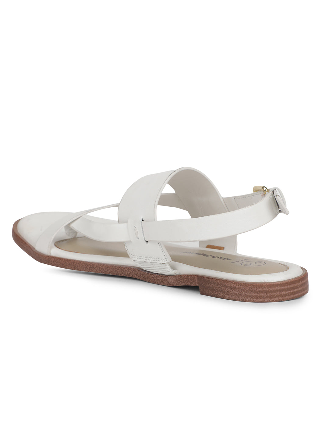 Hush Puppies Women Off White BackStrap Flat Sandal - Off White - View 3