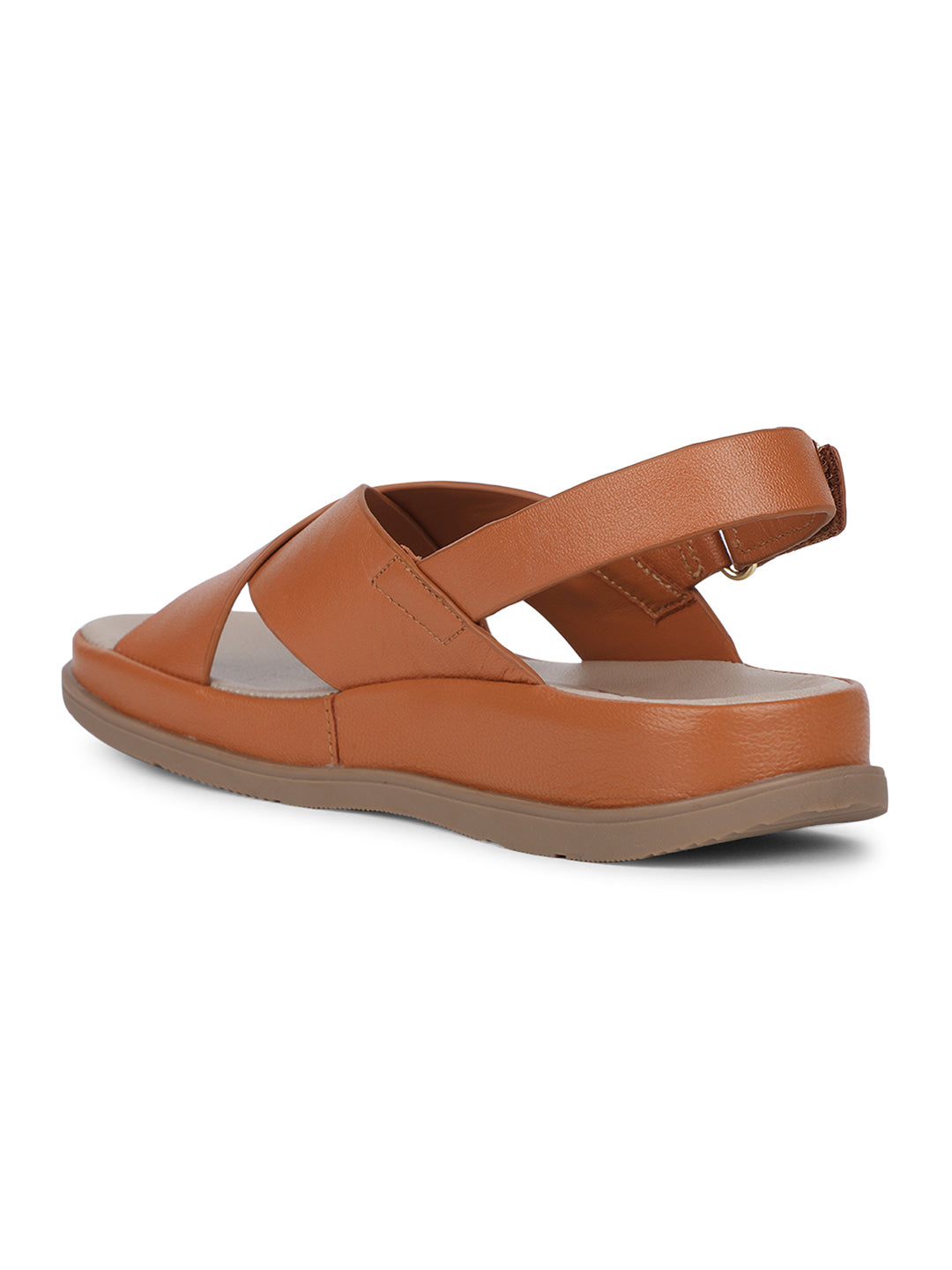 Hush Puppies Women Brown BackStrap Wedge Heel Sandal - Brown - View 3