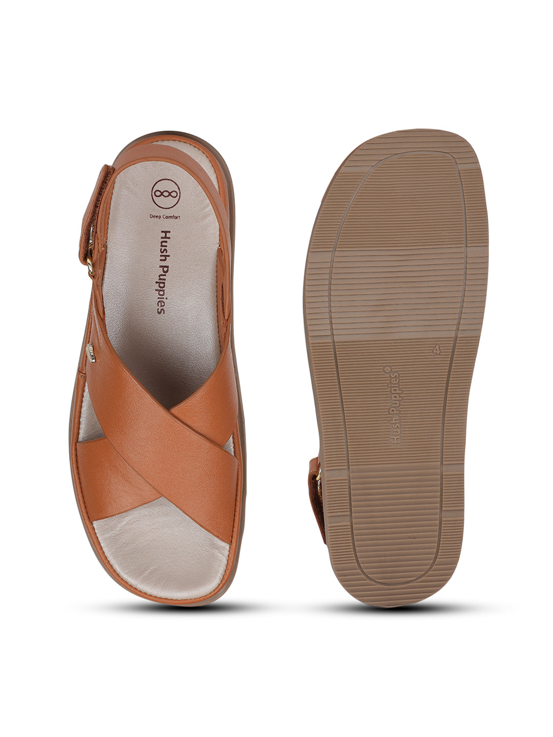 Hush Puppies Women Brown BackStrap Wedge Heel Sandal - Brown - View 4