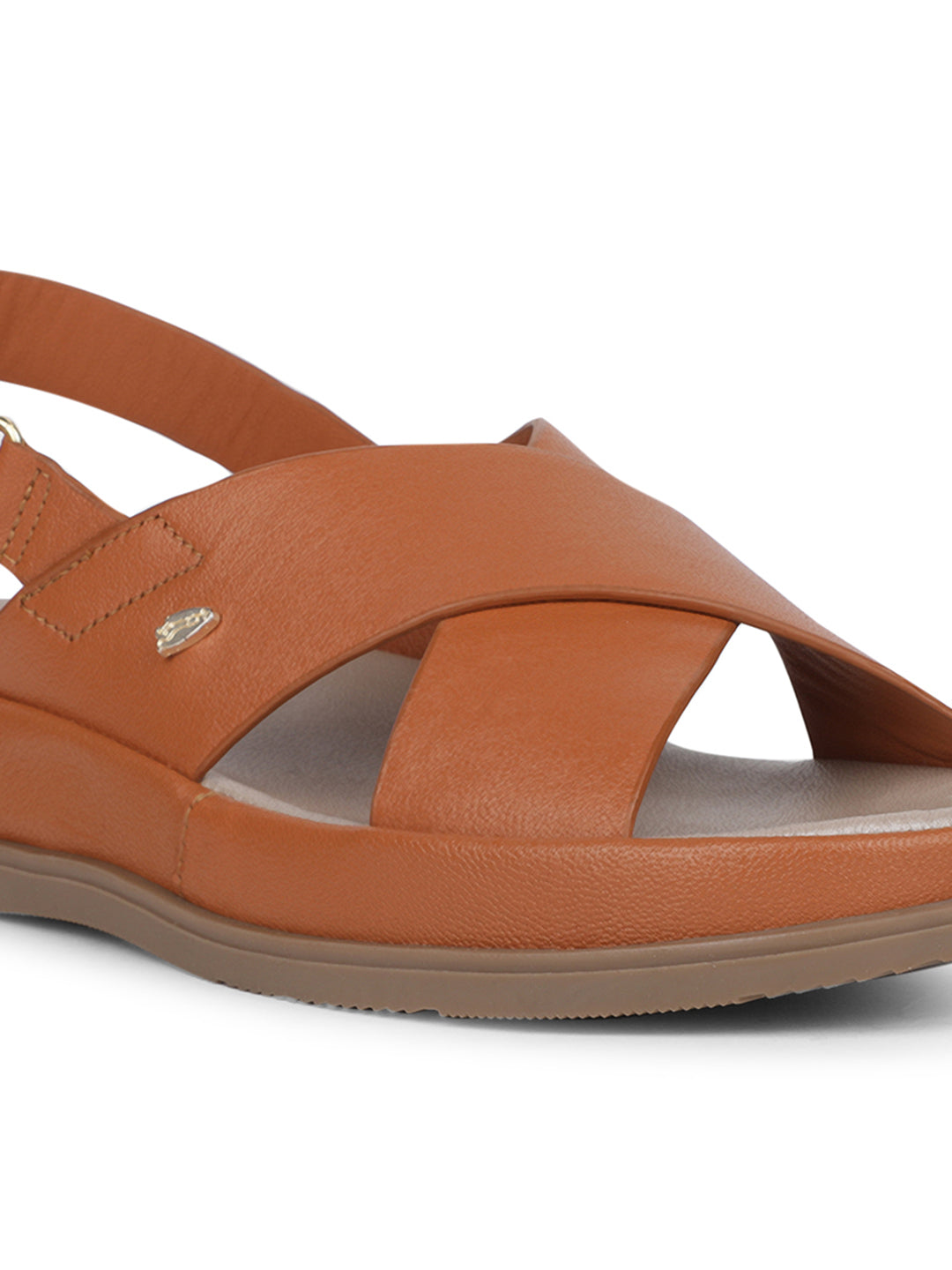Hush Puppies Women Brown BackStrap Wedge Heel Sandal - Brown - View 5