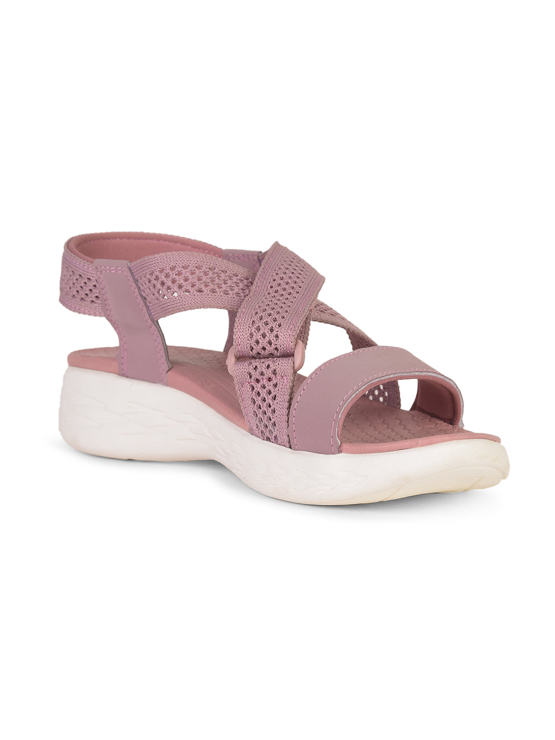 Power Women Pink Casual Cross-Strap Sandal - Pink - View 1