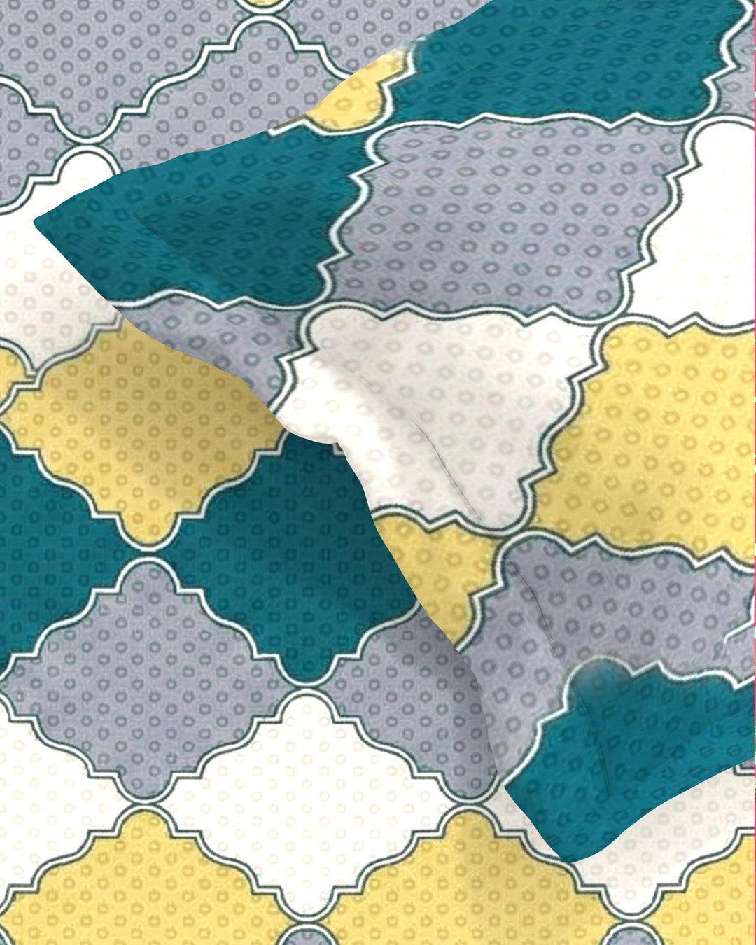 Quirky Home Coral Collection Double Bedsheet with 2 Pillow Cover - Yellow