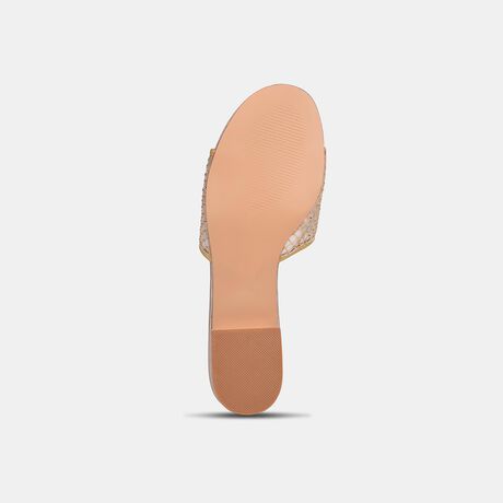 Bata Women Off White Block Heel Mule Sandal