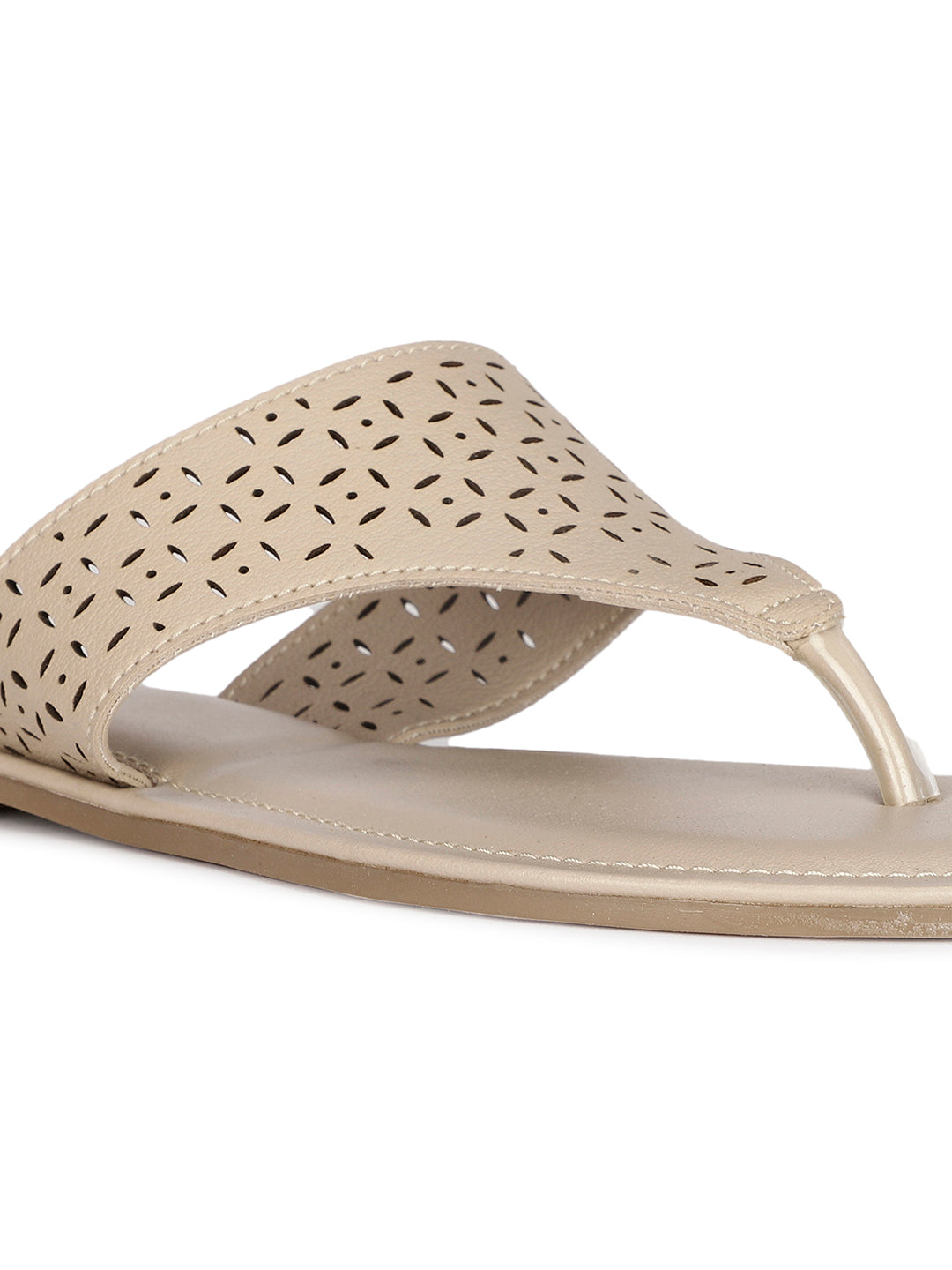 Bata Women's Natural Casual Thong Flats - Natural