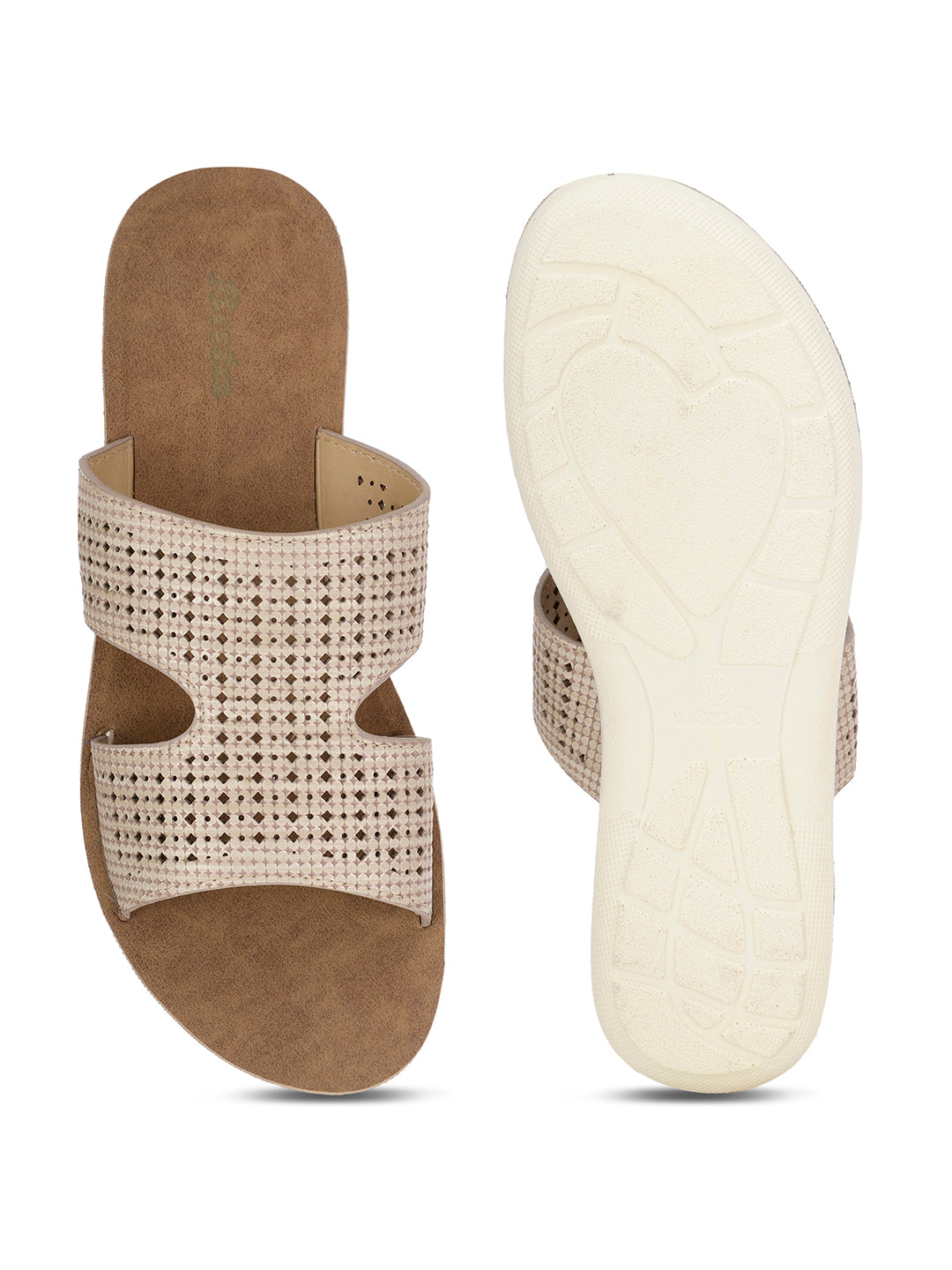 Bata Women's Natural Wedge Heel Mule Sandals - Natural