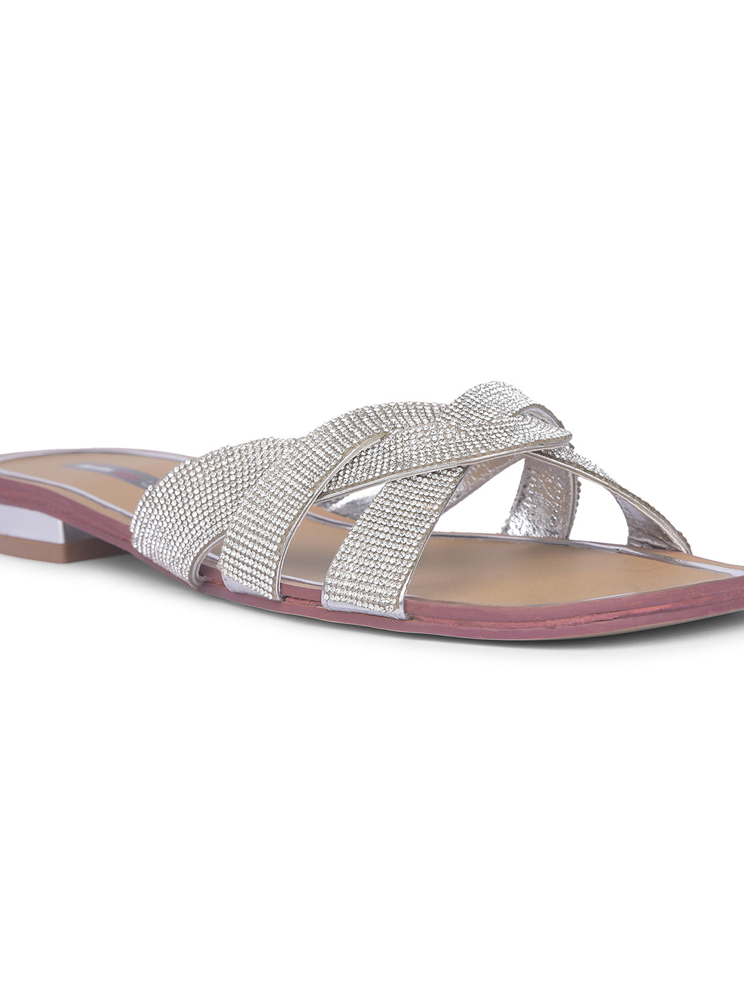 Bata Women Silver Casual Mule Flats - Silver - View 5