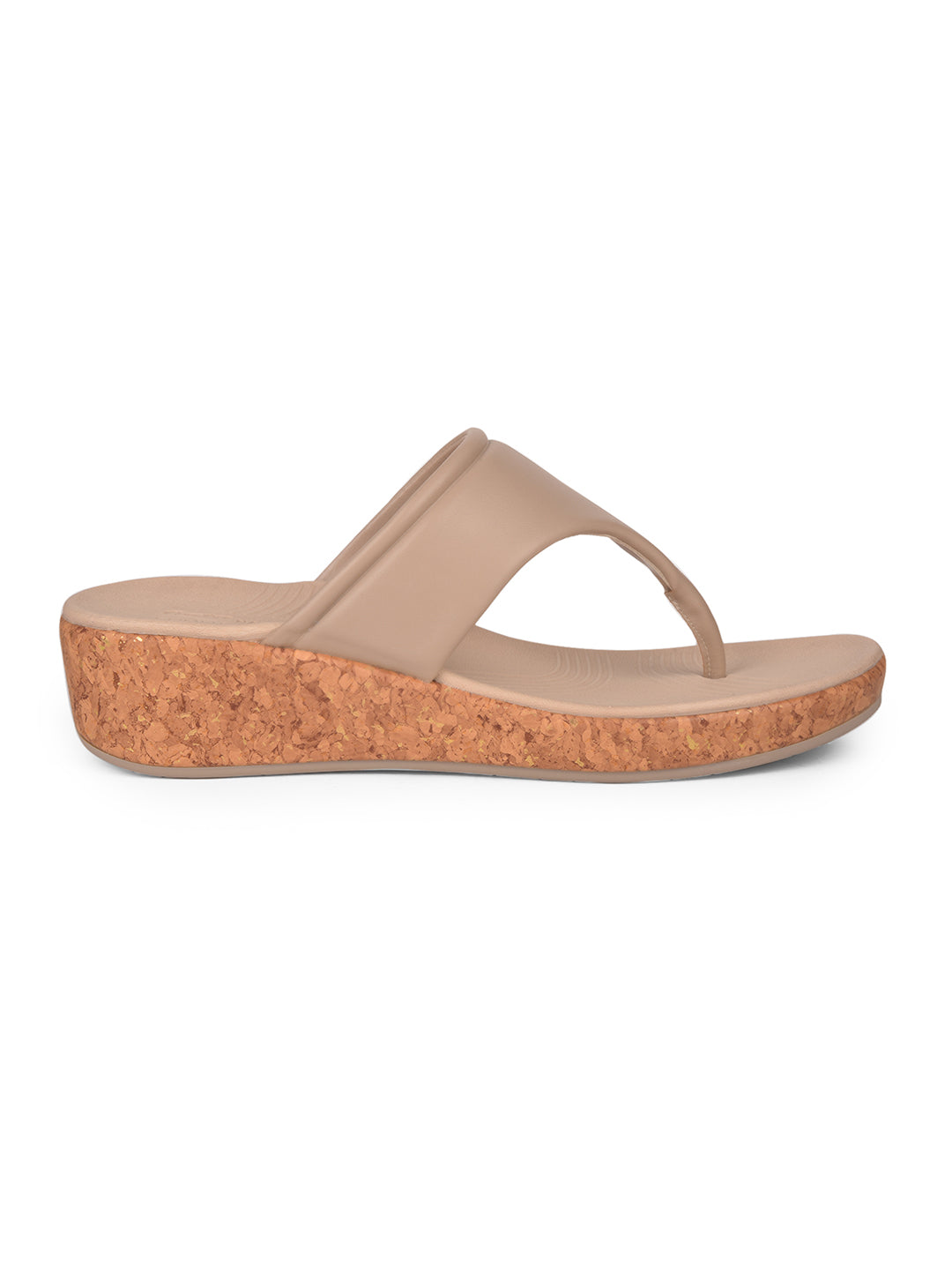 Bata Comfit Women Silver Wedge Heel Thong Sandal - Silver - View 2