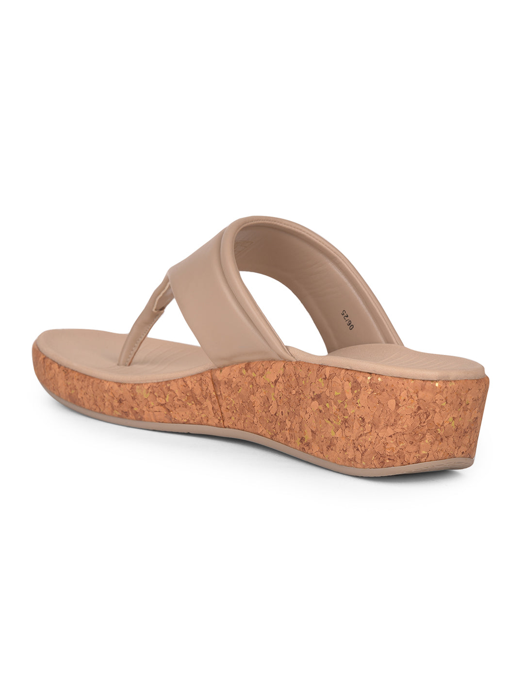 Bata Comfit Women Silver Wedge Heel Thong Sandal - Silver - View 3