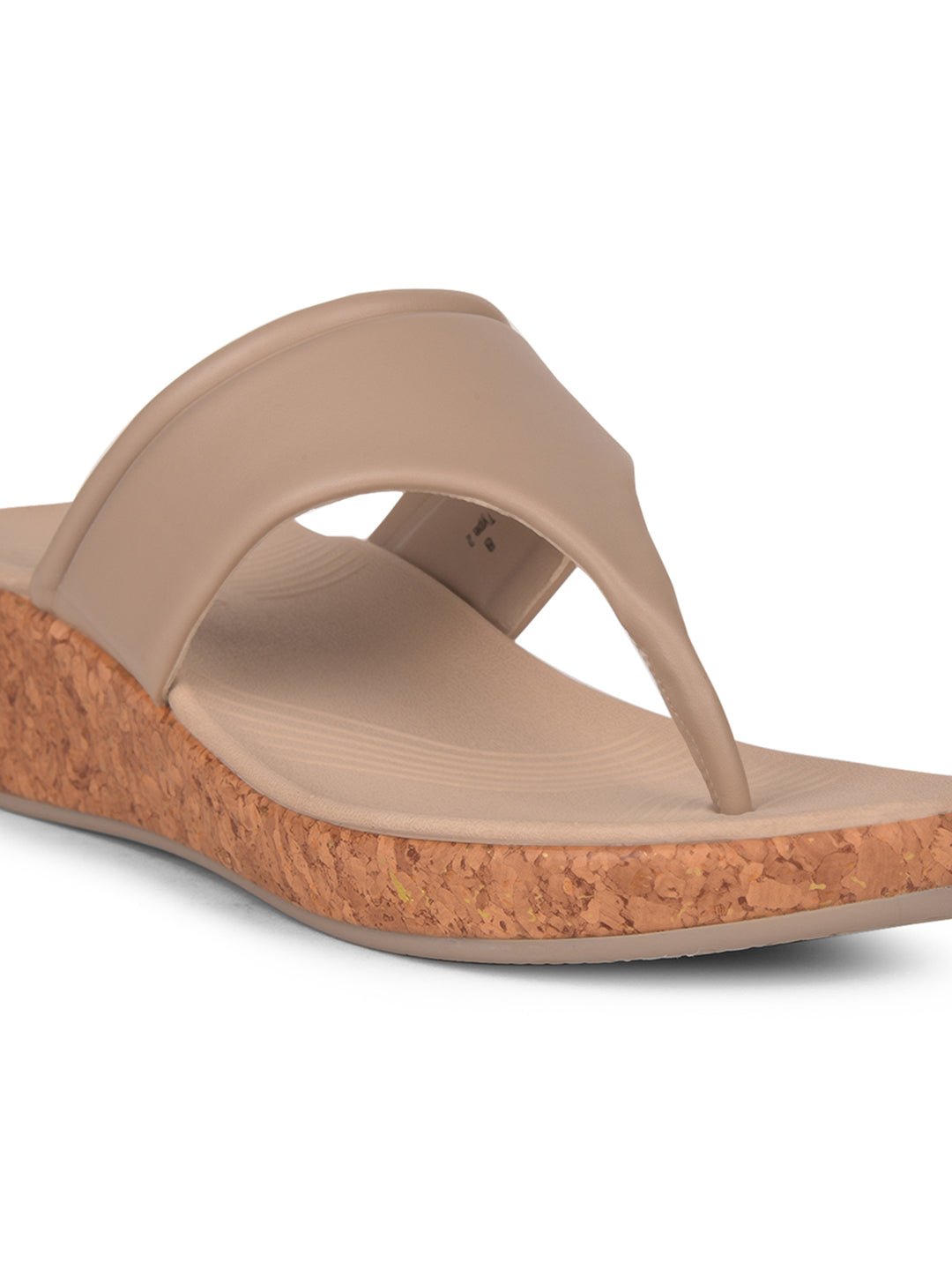 Bata Comfit Women Silver Wedge Heel Thong Sandal - Silver - View 5