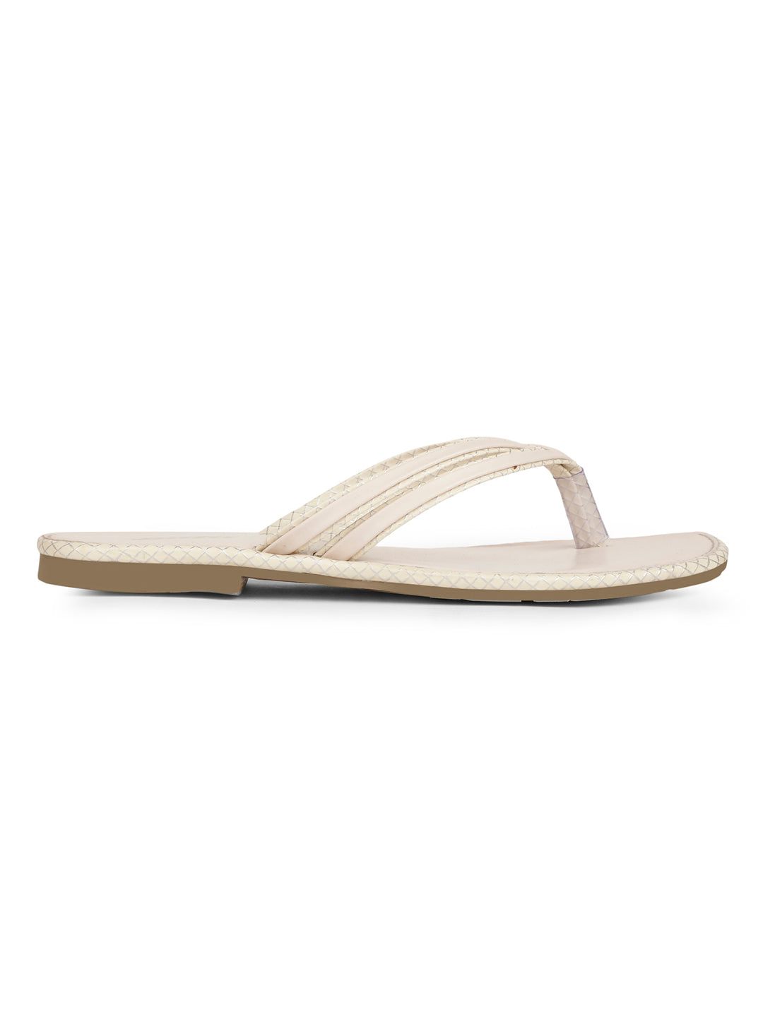 Bata Women Off White Casual Thong Flats - Off White - View 2