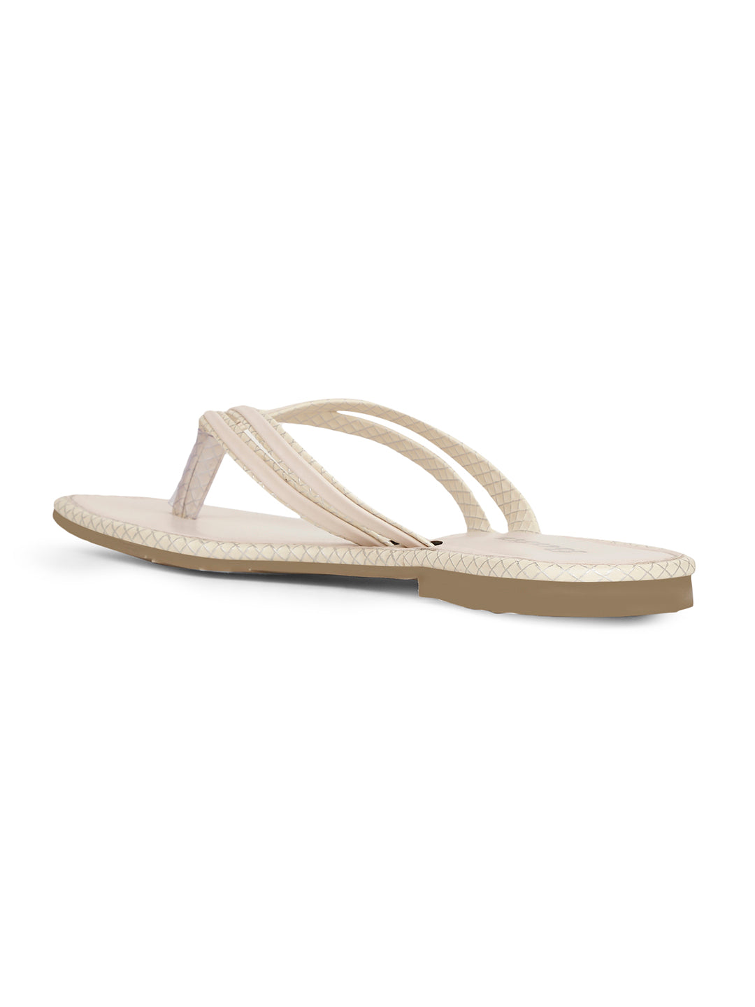 Bata Women Off White Casual Thong Flats - Off White - View 3