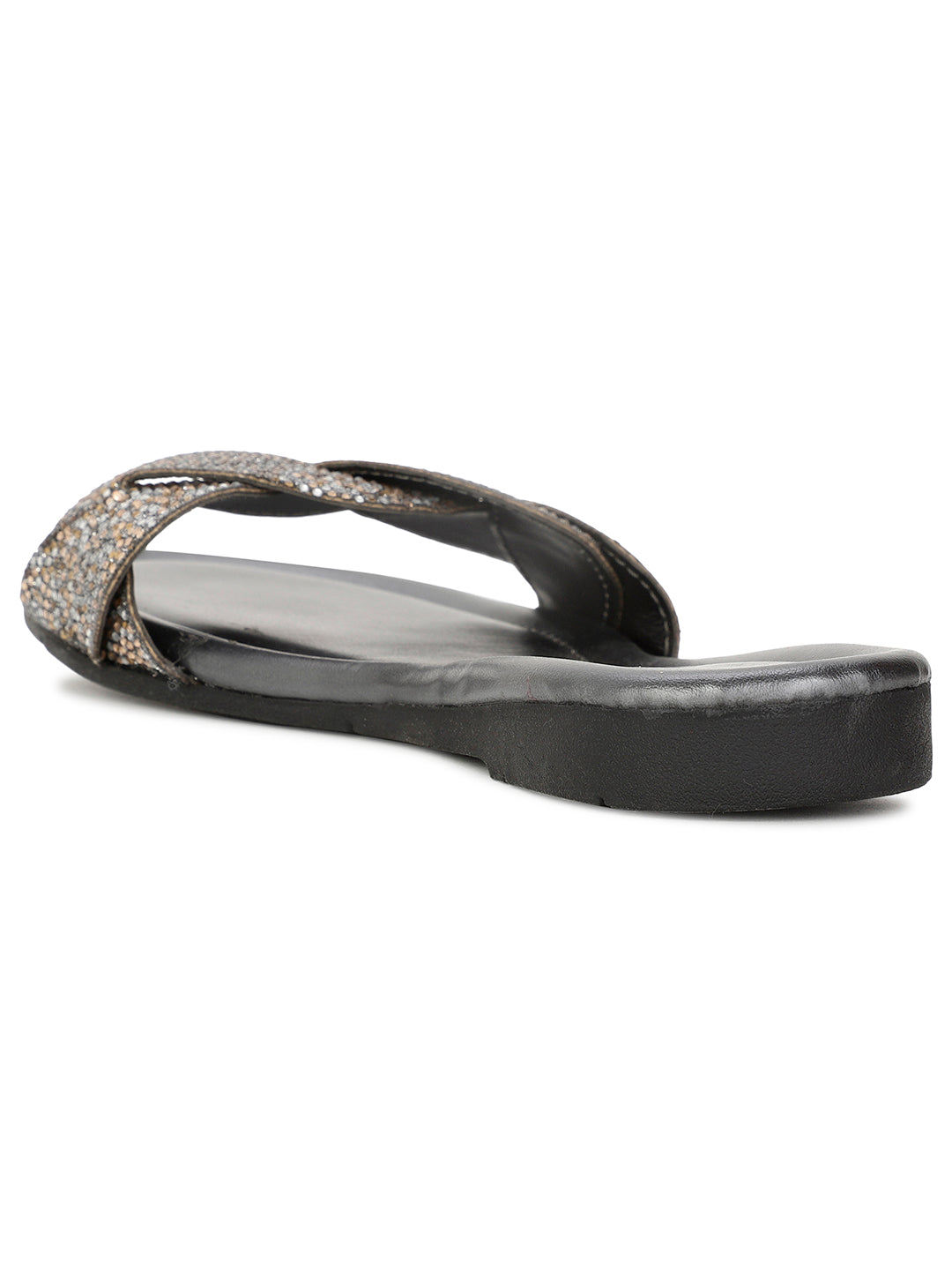 Bata Women's Gunmetal Casual Mule Flats - Gunmetal