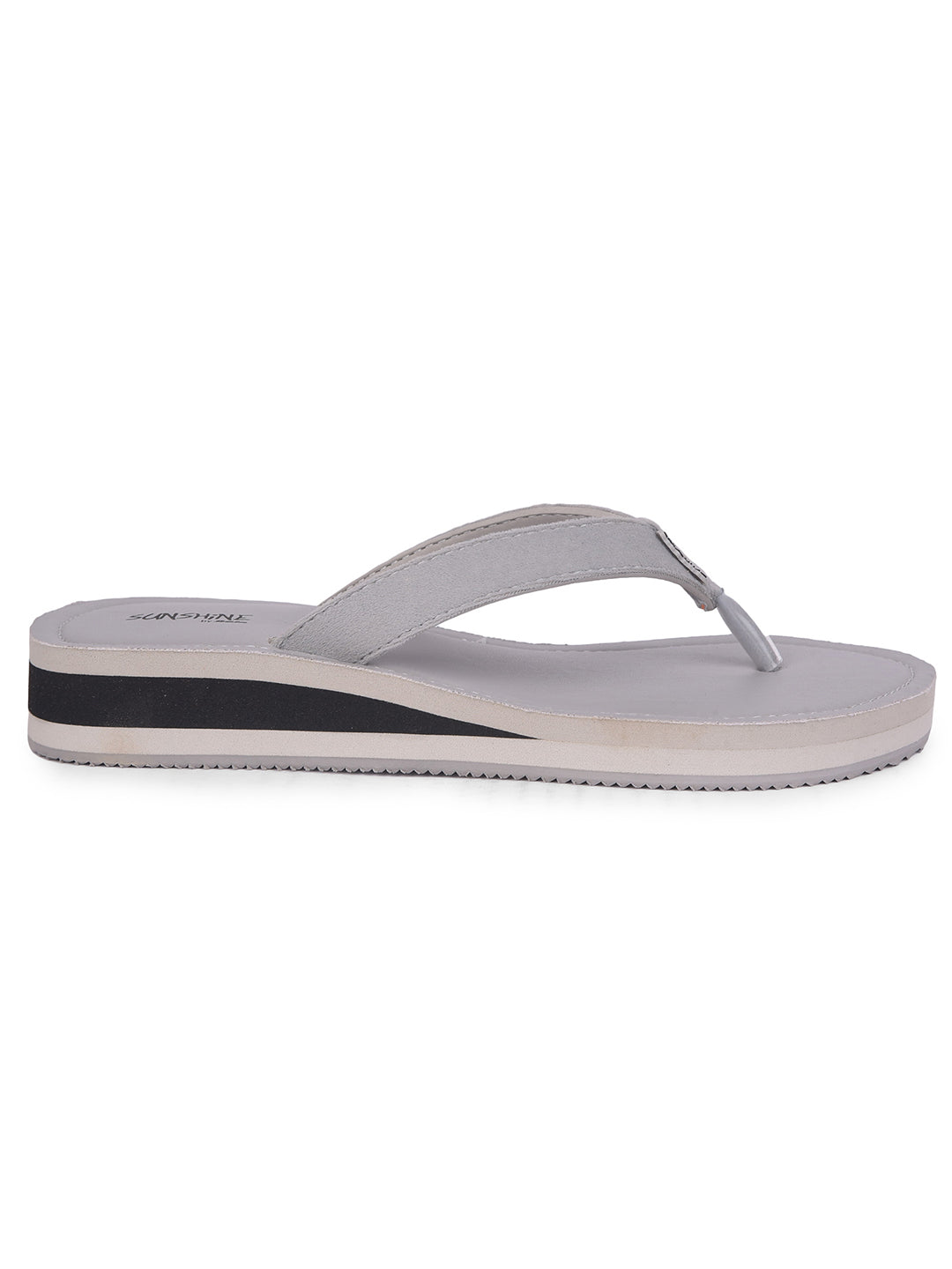 Bata Women Grey Casual Flip-Flop - Grey - View 2