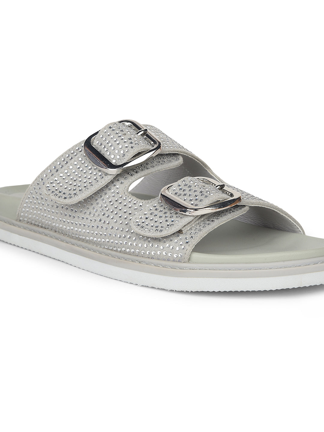 Bata Women Grey Casual Slide Sandal - Grey - View 5