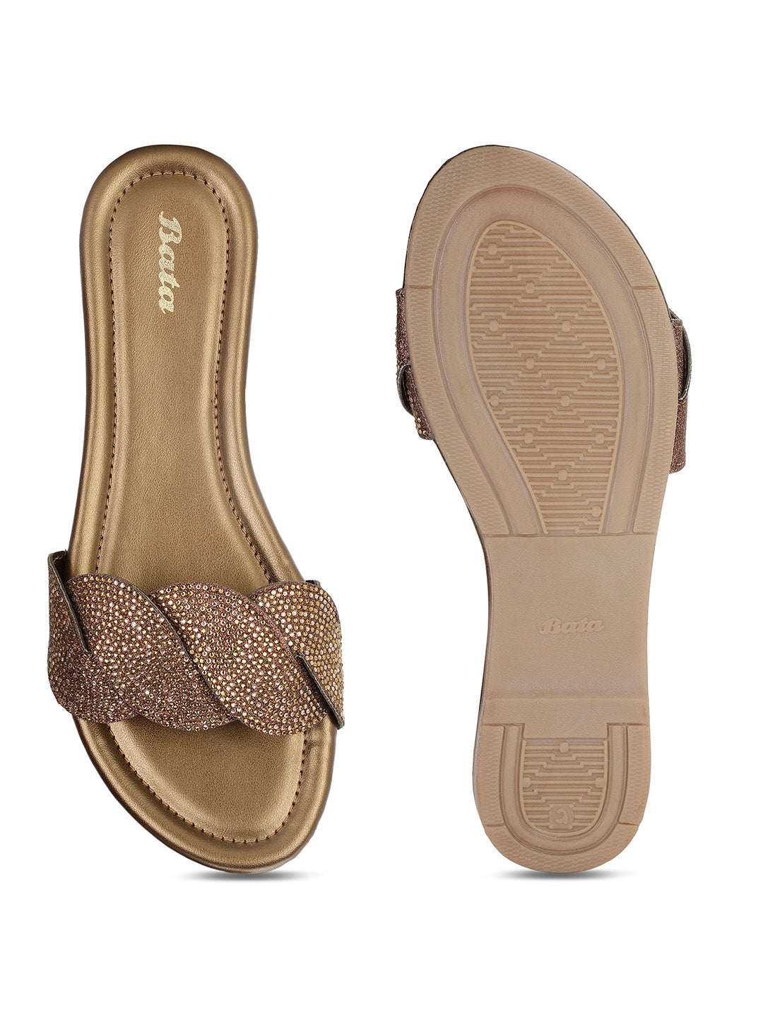 Bata Women Brown Casual Mule Flats - Brown - View 4