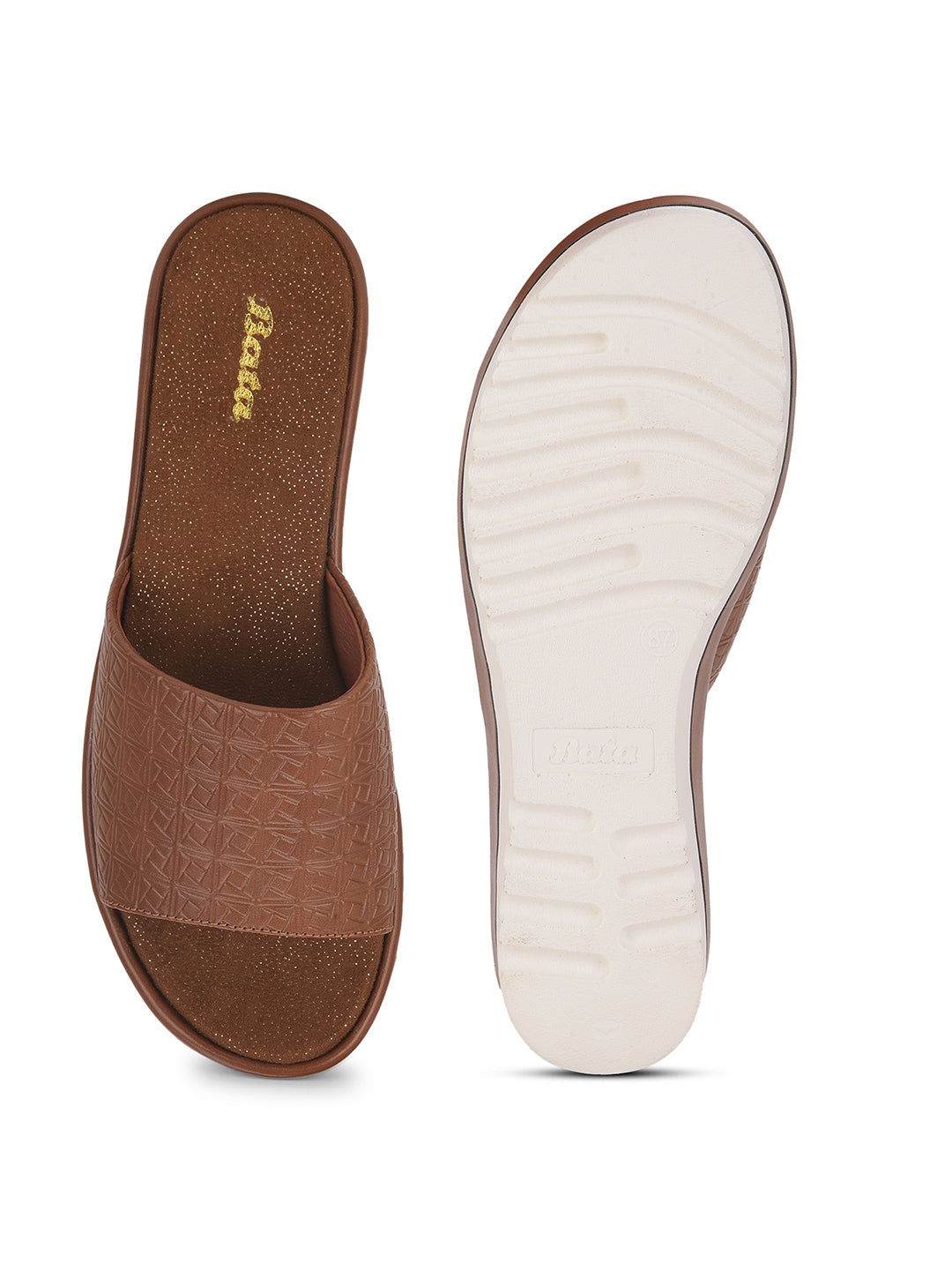 Bata Women's Brown Wedge Heel Mule Sandals - Brown