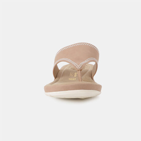 Bata Comfit Women Pink Wedge Heel Thong Sandal
