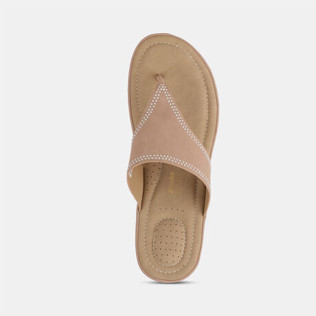 Bata Comfit Women Pink Wedge Heel Thong Sandal