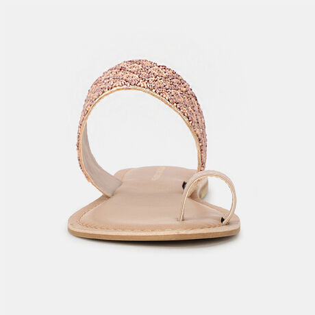 Marie Claire Women Pink Casual Toe Ring Flats