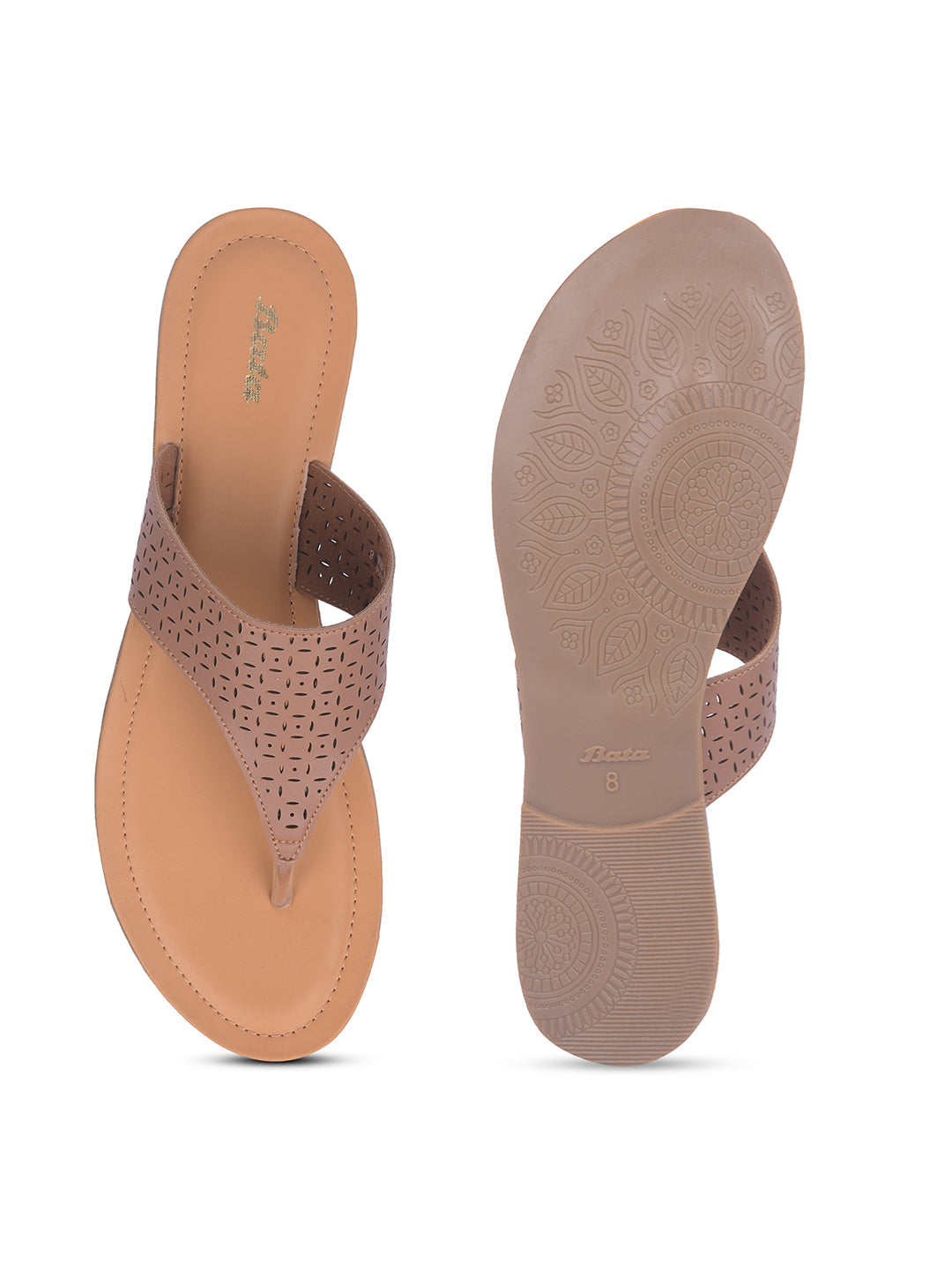 Bata Women Casual Thong Flats - Pink - View 4