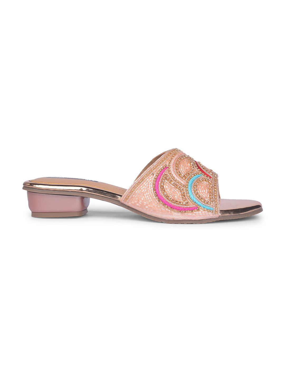 Bata Women Pink Block Heel Mule Sandal - Pink - View 2
