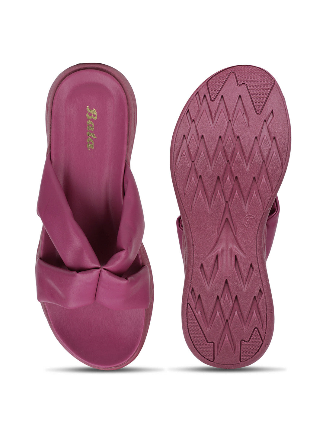 Bata Women's Pink Casual Mule Slippers - Pink
