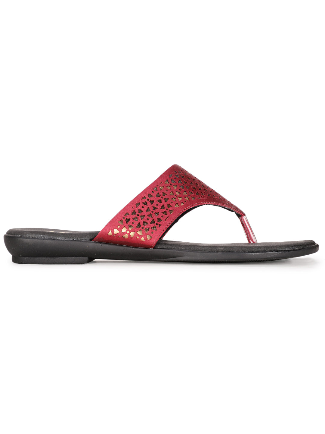 Bata Women's Red Casual Thong Flats - Red