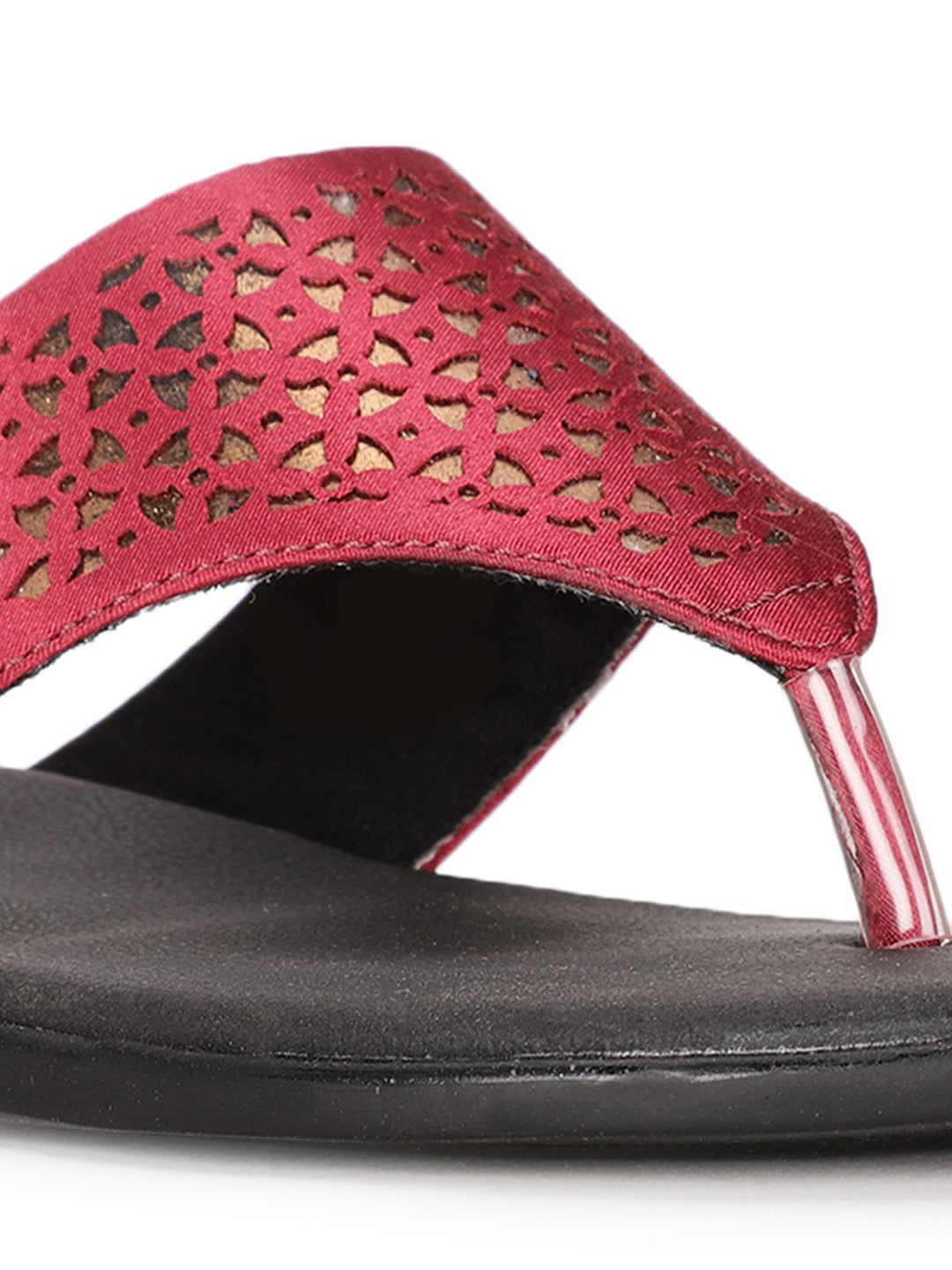 Bata Women's Red Casual Thong Flats - Red