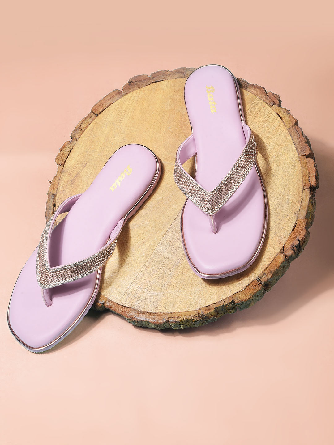 Bata Women Pink Casual Thong Flats - Pink - View 6