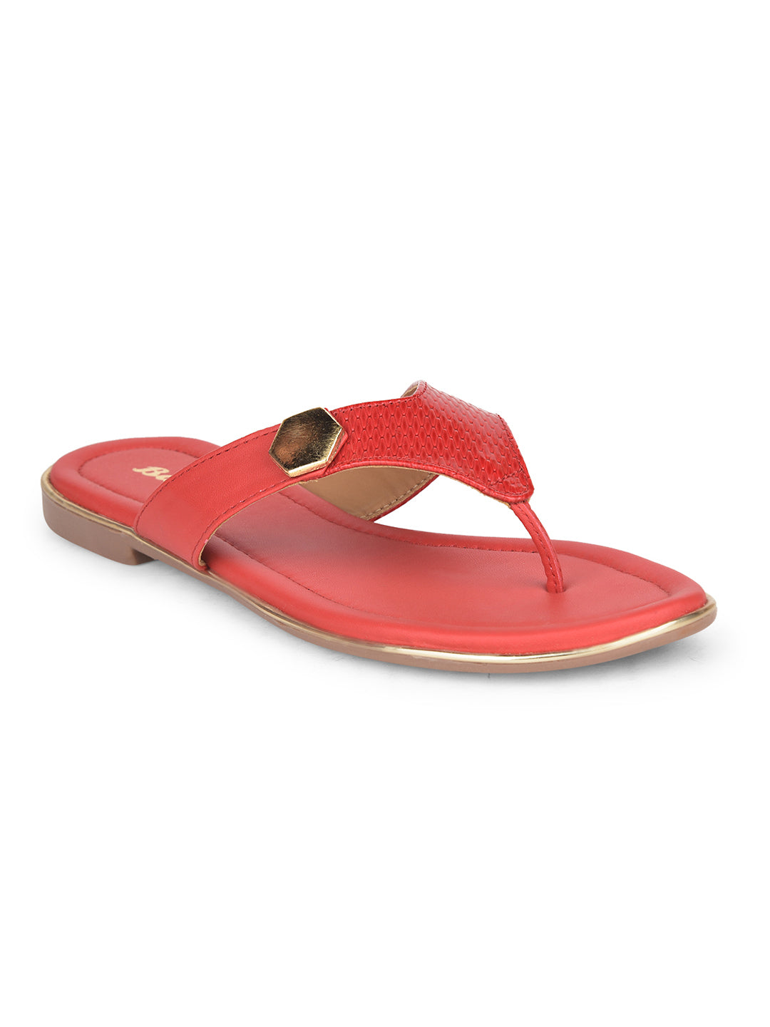 Bata Women's Red Casual Thong Flats - Red