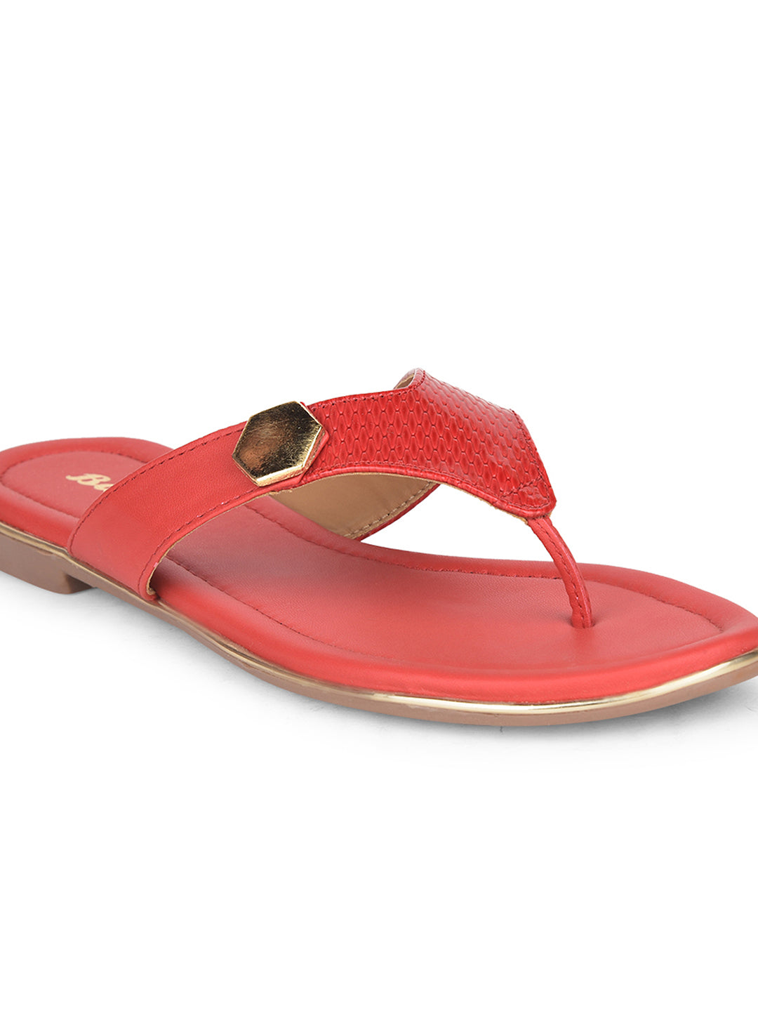 Bata Women's Red Casual Thong Flats - Red