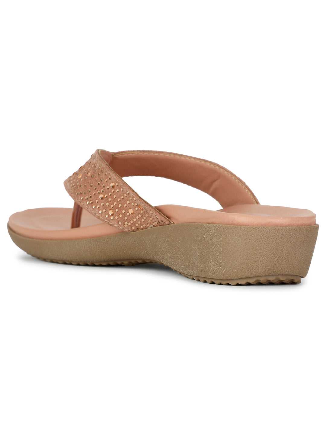 Bata Women Pink Wedge Heel Thong Sandal - Pink - View 3