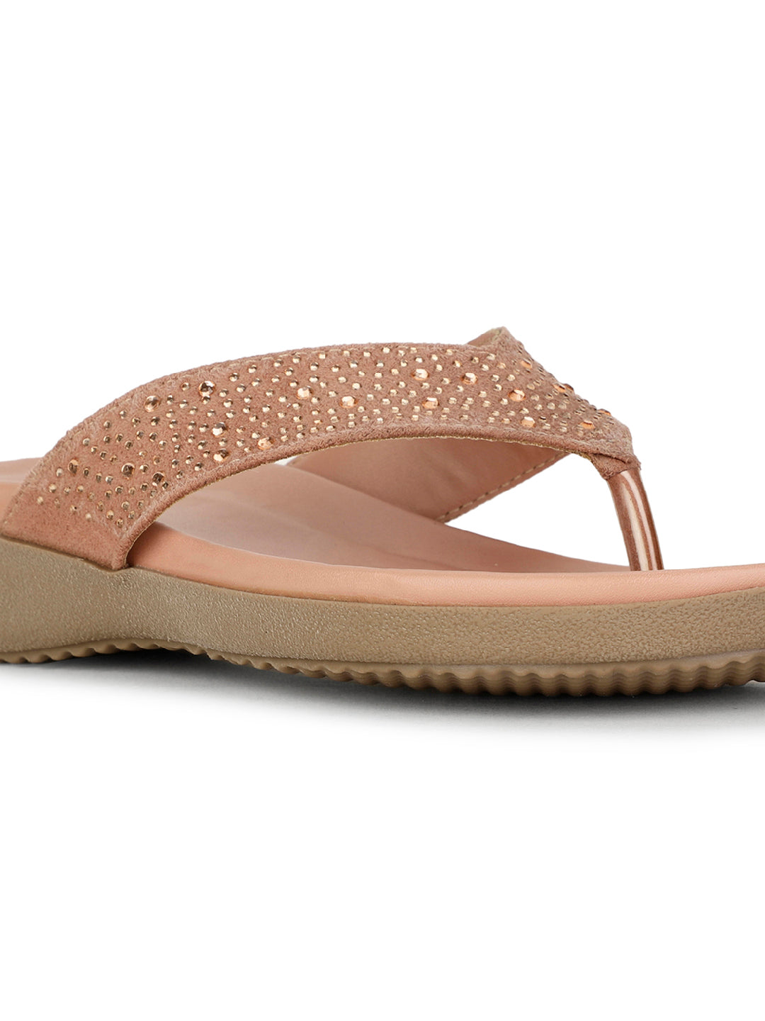 Bata Women Pink Wedge Heel Thong Sandal - Pink - View 5