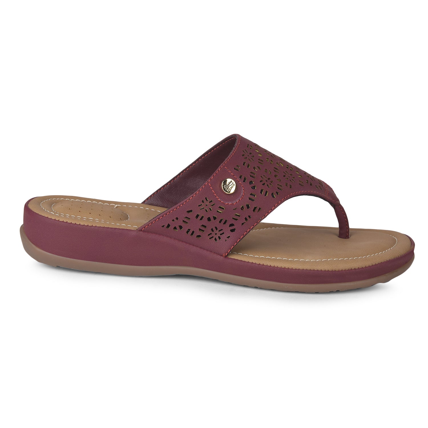 Bata Comfit Women's Pink Casual Thong Sandals - Pink