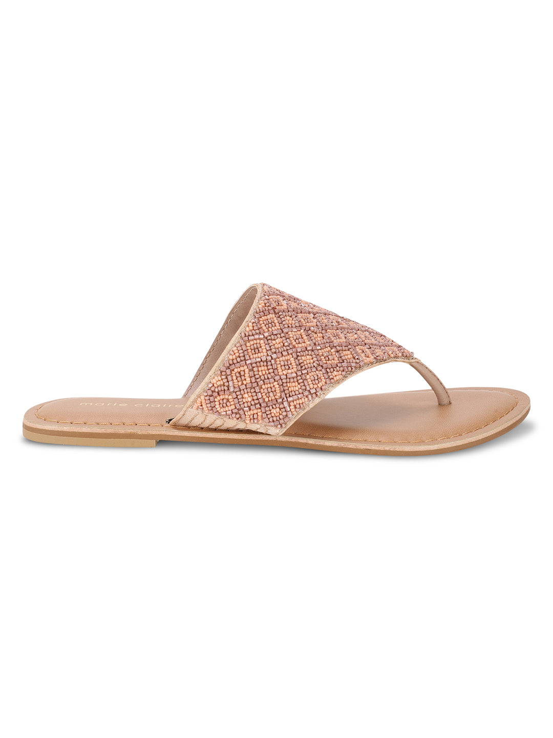 Marie Claire Women Rose Gold Casual Thong Flats - Rose Gold - View 2