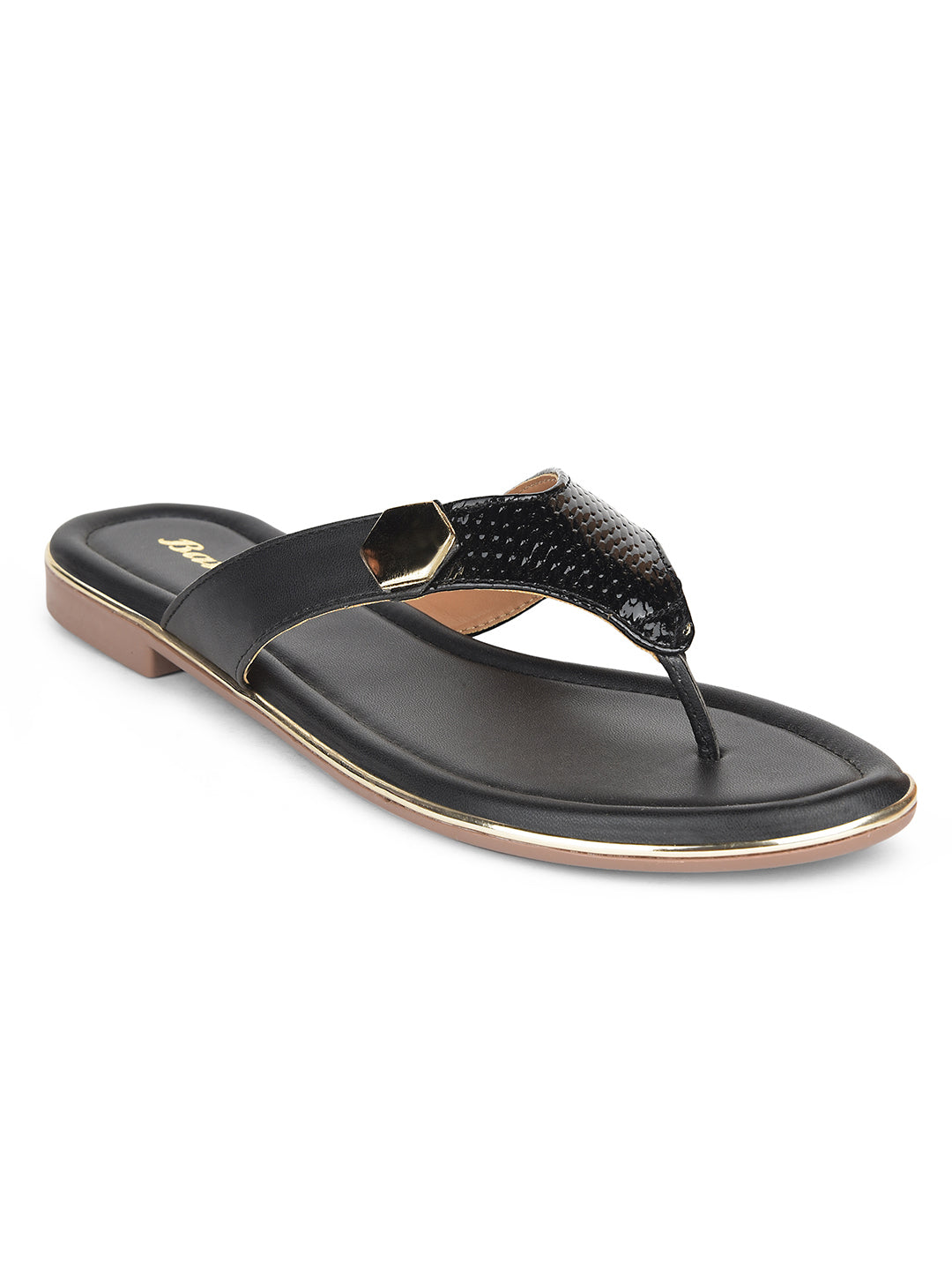 Bata Women's Black Casual Thong Flats - Black