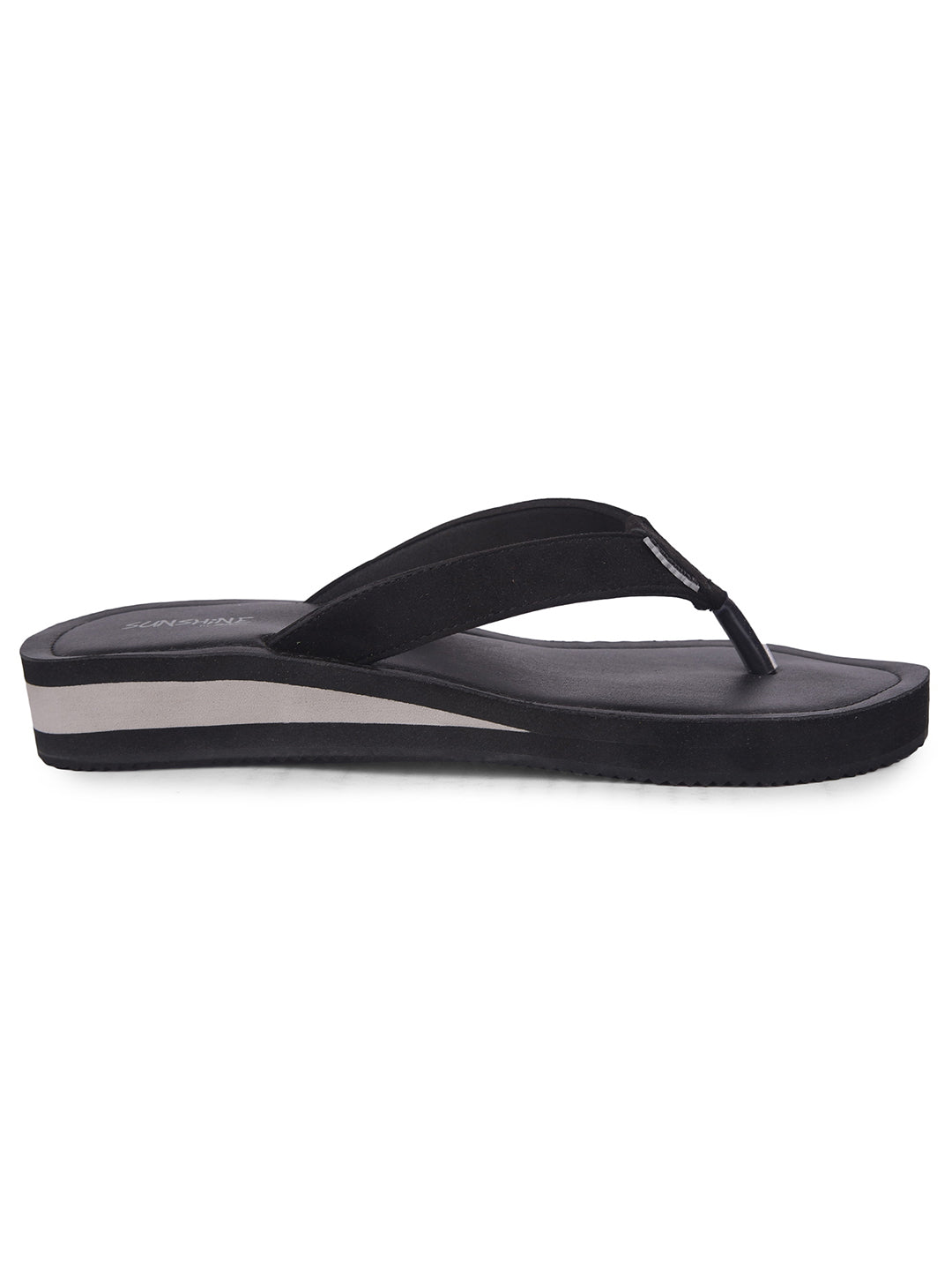 Bata Women Black Casual Flip-Flop - Black - View 2