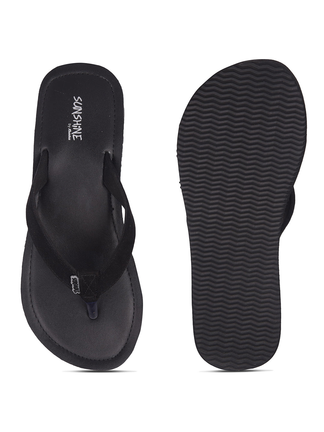 Bata Women Black Casual Flip-Flop - Black - View 4