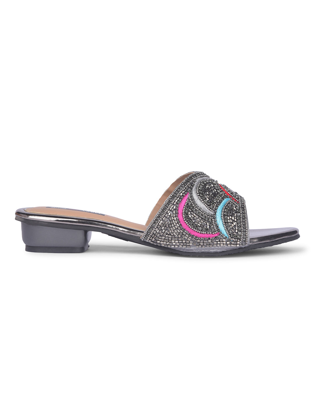 Bata Women Black Block Heel Mule Sandal - Black - View 2