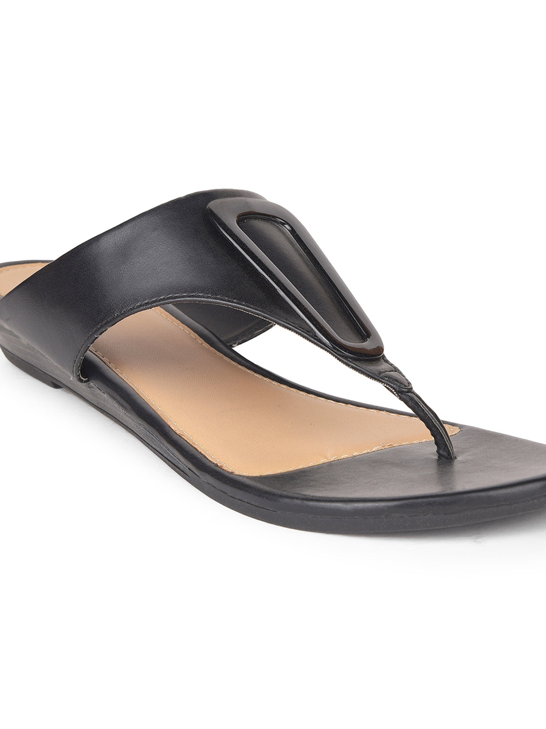 Bata Women Black Wedge Heel Thong Sandal - Black - View 5