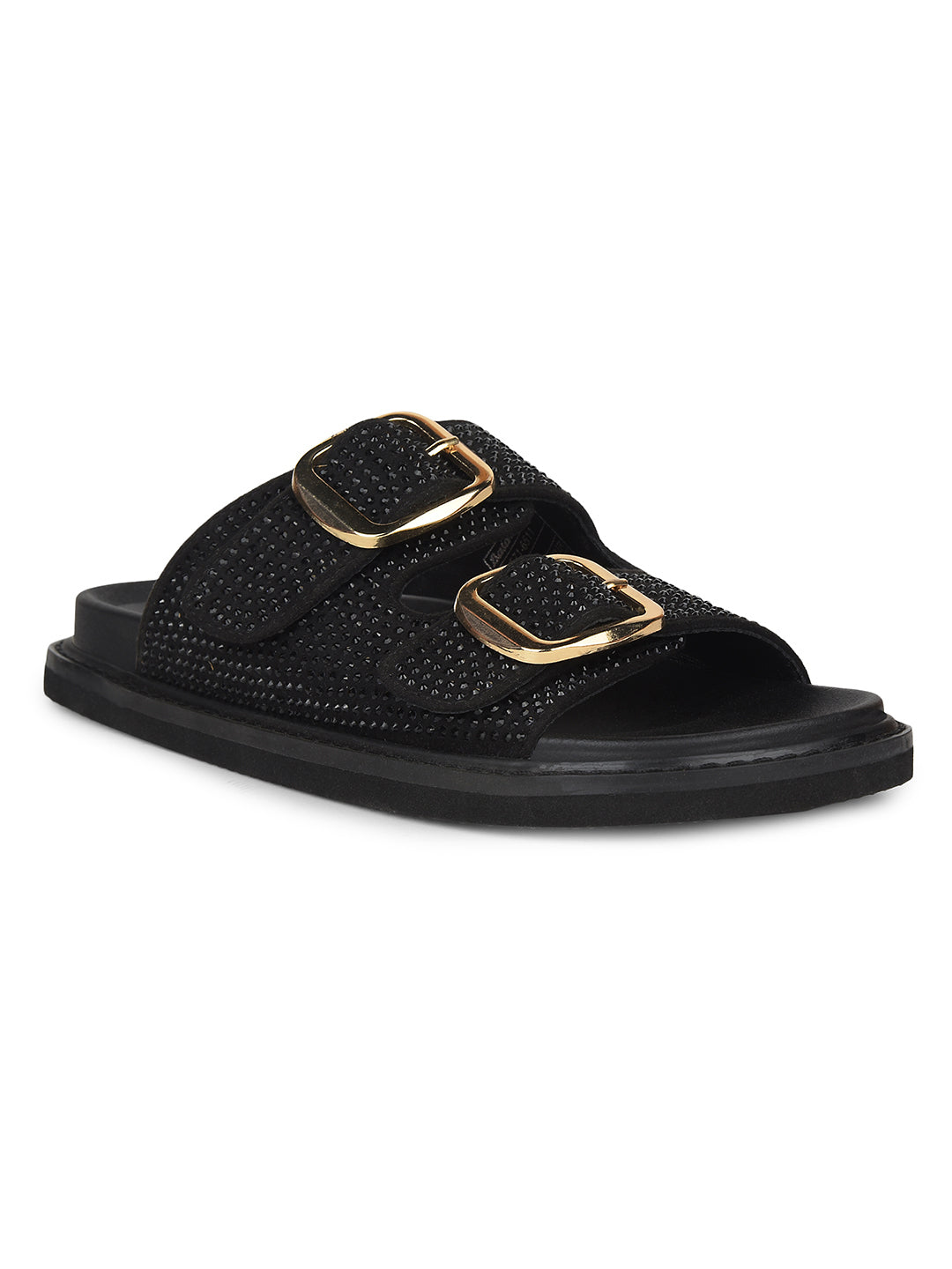 Bata Women Black Casual Slide Sandal - Black - View 1