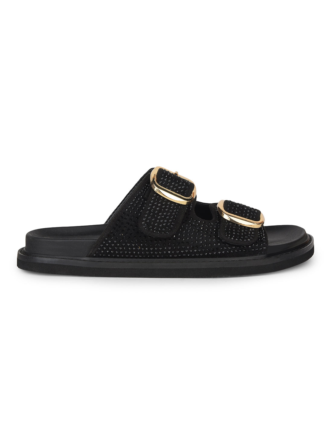 Bata Women Black Casual Slide Sandal - Black - View 2