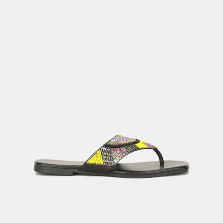 Marie Claire Women Black Casual Thong Flats