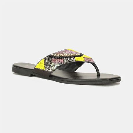 Marie Claire Women Black Casual Thong Flats