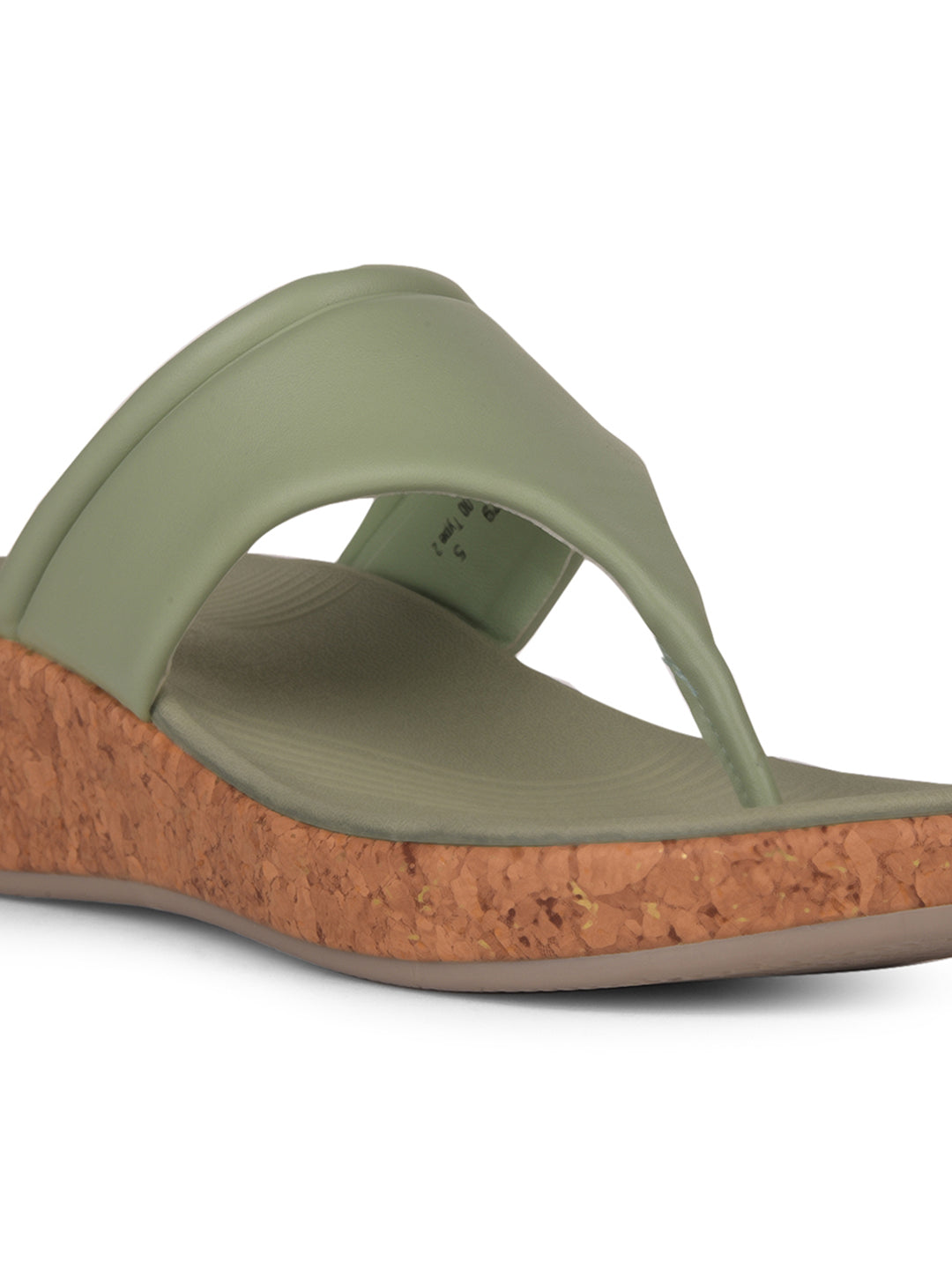 Bata Comfit Women Green Wedge Heel Thong Sandal - Green - View 5
