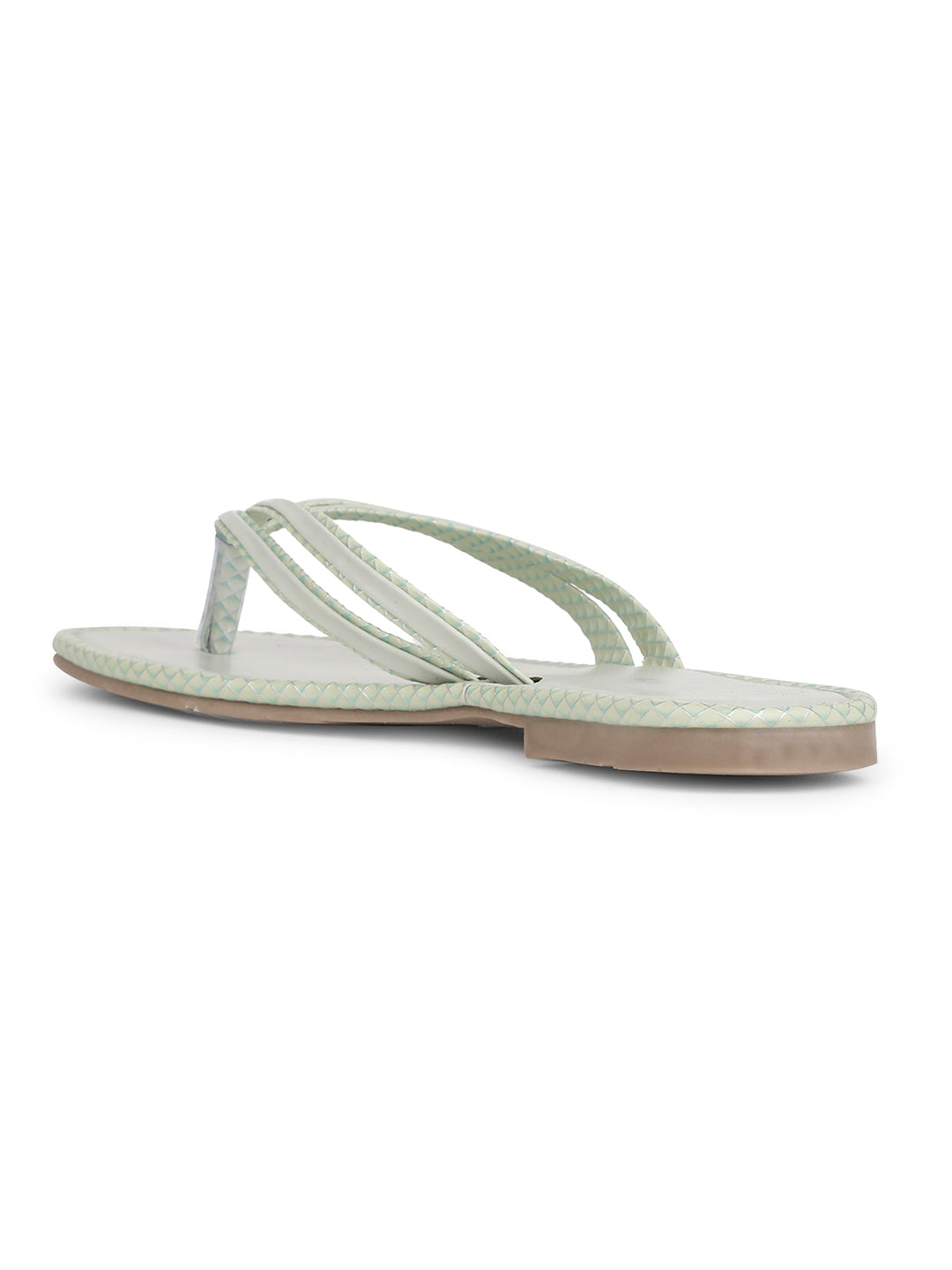 Bata Women Light Green Casual Thong Flats - Light Green - View 3